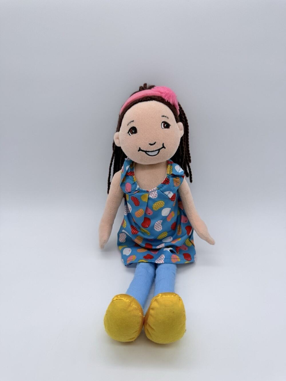 The Manhattan Toy Company Julia Groovy Girl Doll Brown Hair 13 " Jellybean Dress